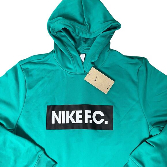 Nike FC Hoodie Mens L Green Dri-Fit Performance Soccer Training Pullover DC9075 - Picture 3 of 11